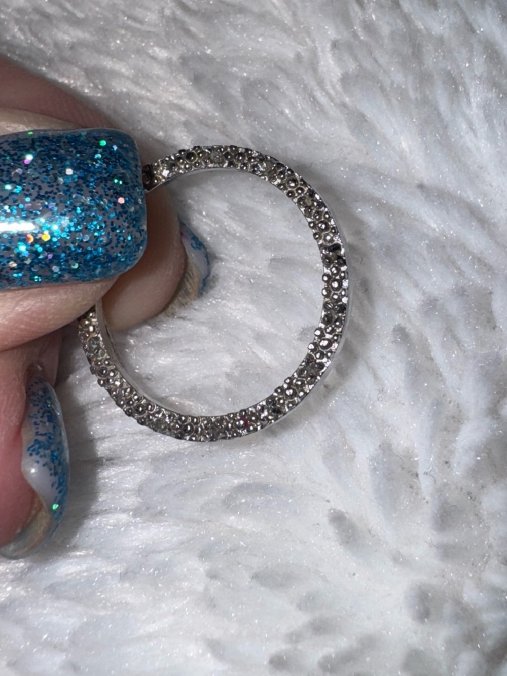 Vintage Diamond Sterling Pave Eternity Pendant